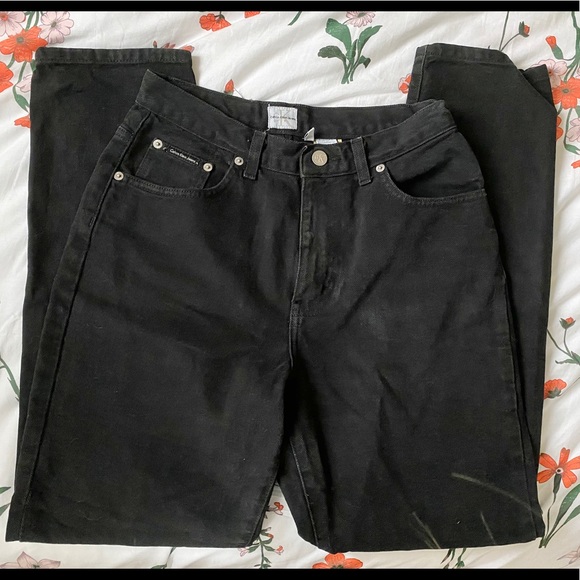 Vintage Calvin Klein Mom Jeans Black Size 8 - Picture 3 of 6